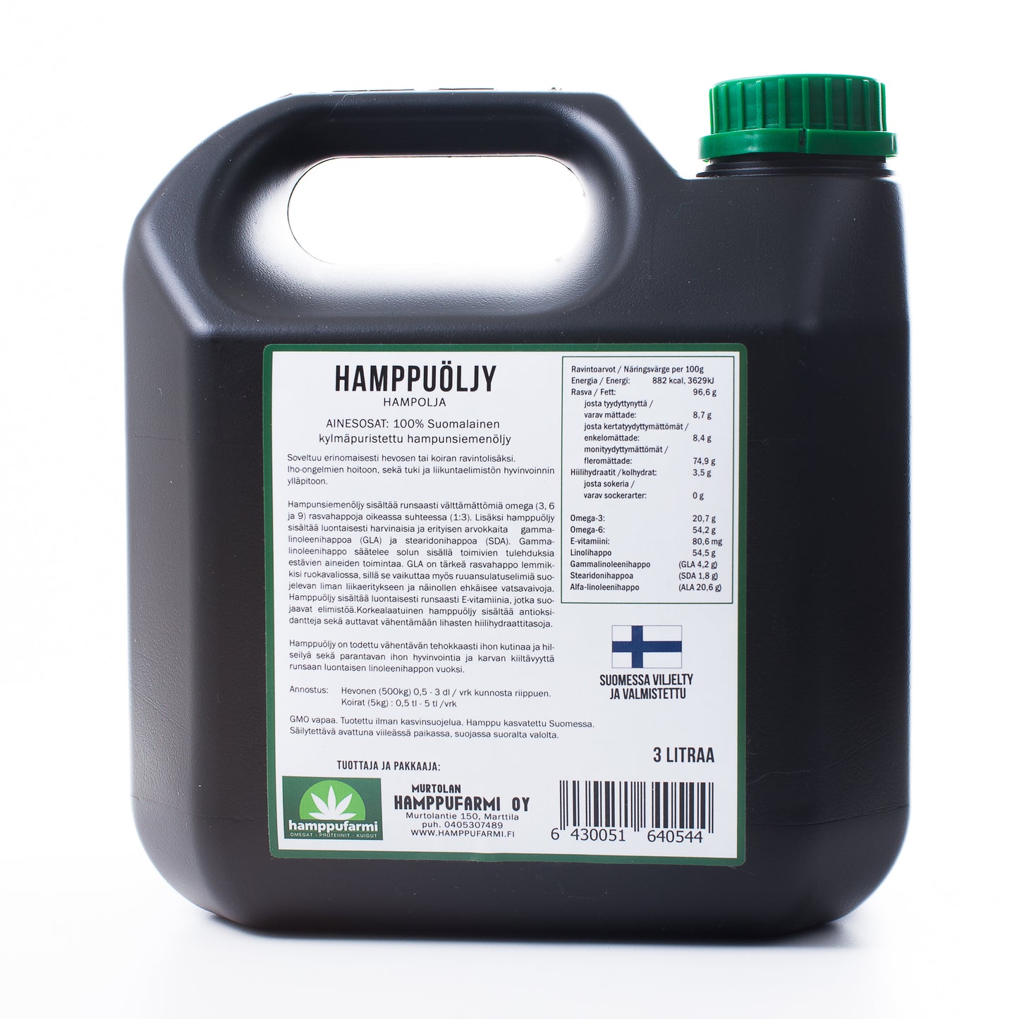 Heppahamppu™ Hampunsiemenöljy
