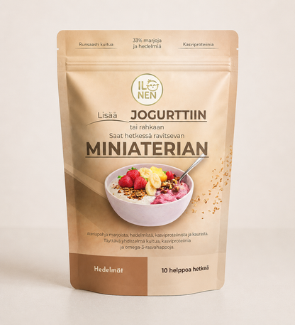 Miniateriaseos jugurttiin tai rahkaan hedelmät 230 g
