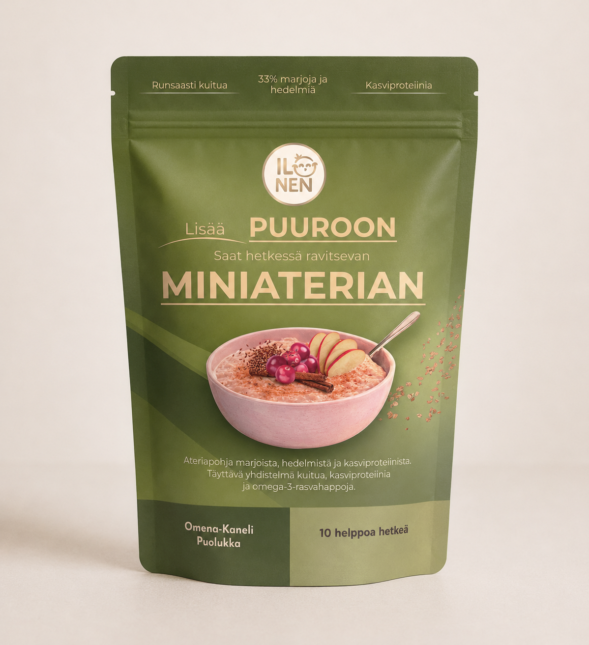 Miniateriaseos Puuroon Omena-Kaneli 230 g