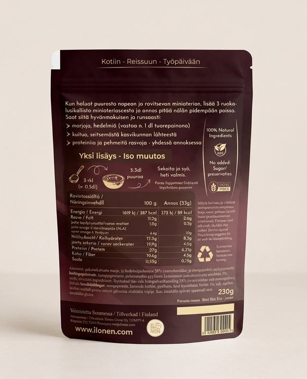 Miniateriaseos juomaan mansikka mango 230 g